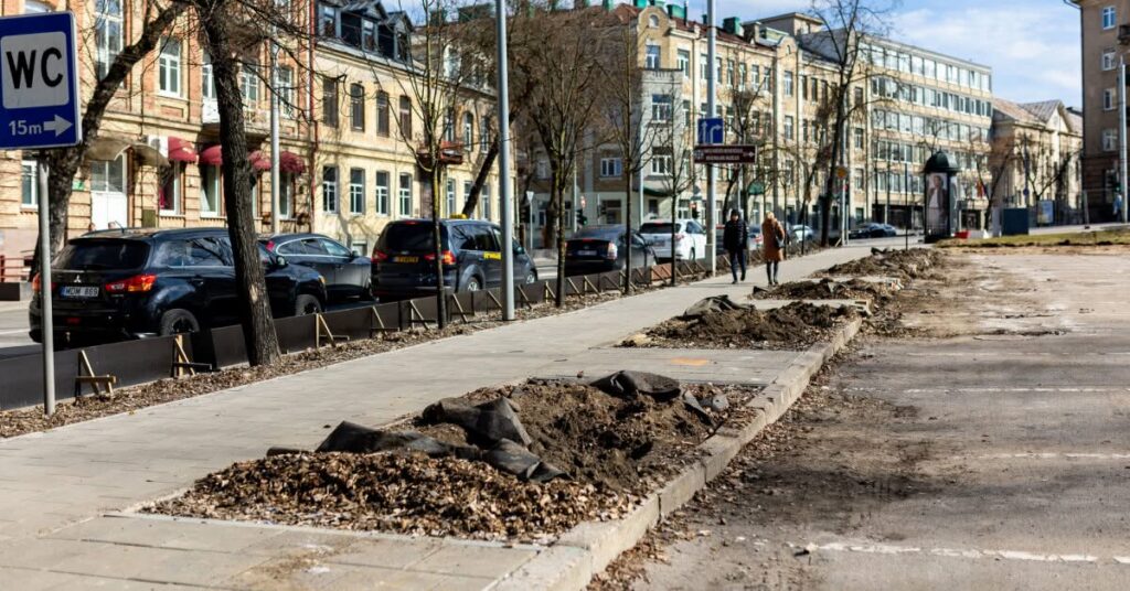 Keistas elgesys su medžiais Vilniuje: pasodino, o po metų iškasė – po jais ties komunikacijas