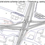 Principinė eismo schema Laisvės - T. Narbuto g. sankryžoje