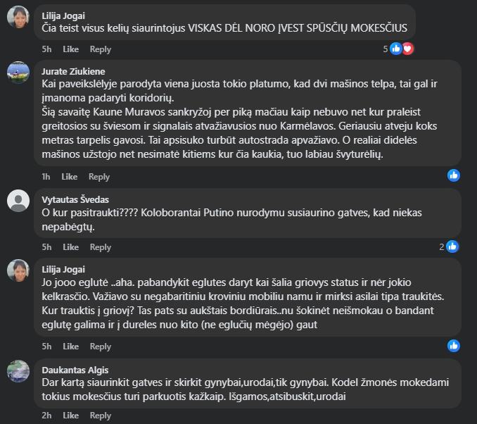 Čia teist visus kelių siaurintojus VISKAS DĖL NORO ĮVEST SPŪSČIŲ MOKESČIUS