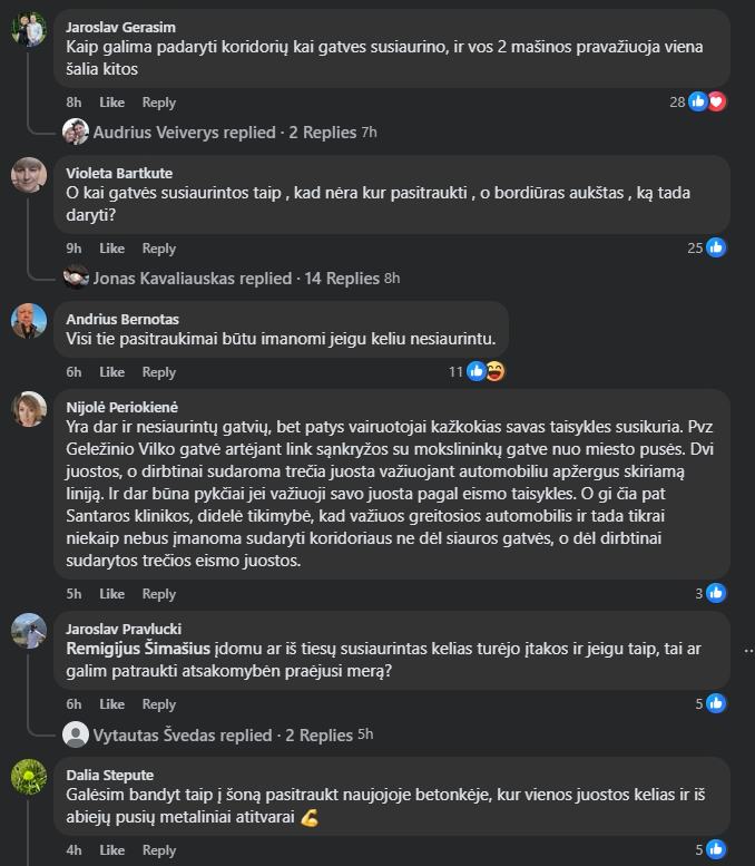 Kaip galima padaryti koridorių kai gatves susiaurino, ir vos 2 mašinos pravažiuoja viena