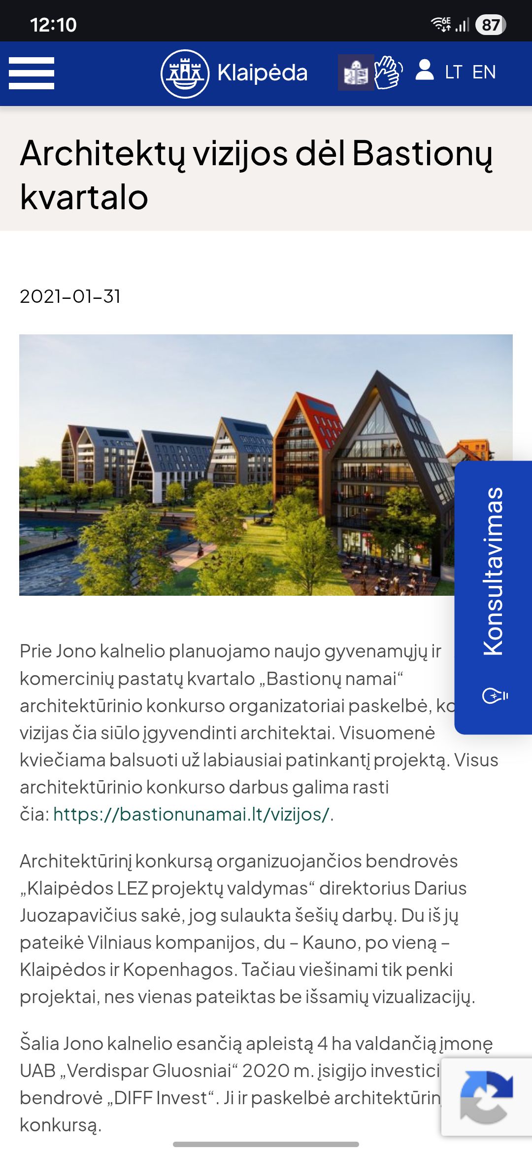 Architektų vizijos dėl Bastionų