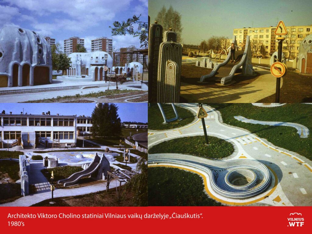 Architekto Viktoro Cholino statiniai Vilniaus vaikų darželyje Čiauškutis
