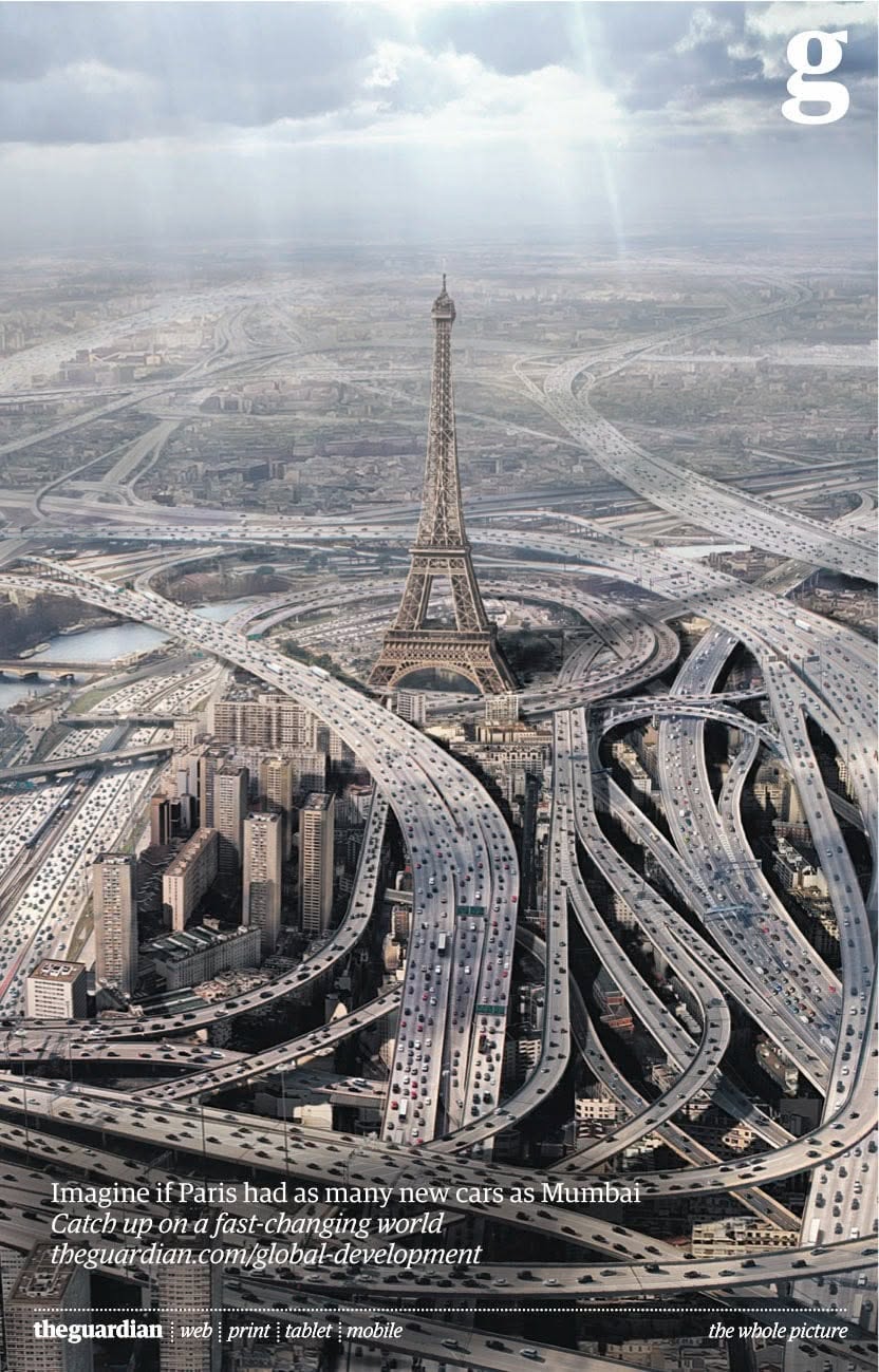 Imagine if Paris had as many new cars as Mumbai