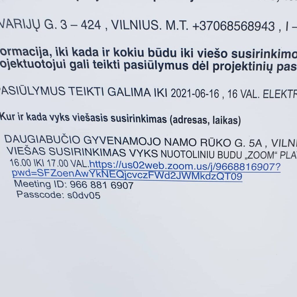 ormacija, iki kada ir kokiu būdu iki viešo susirinkima