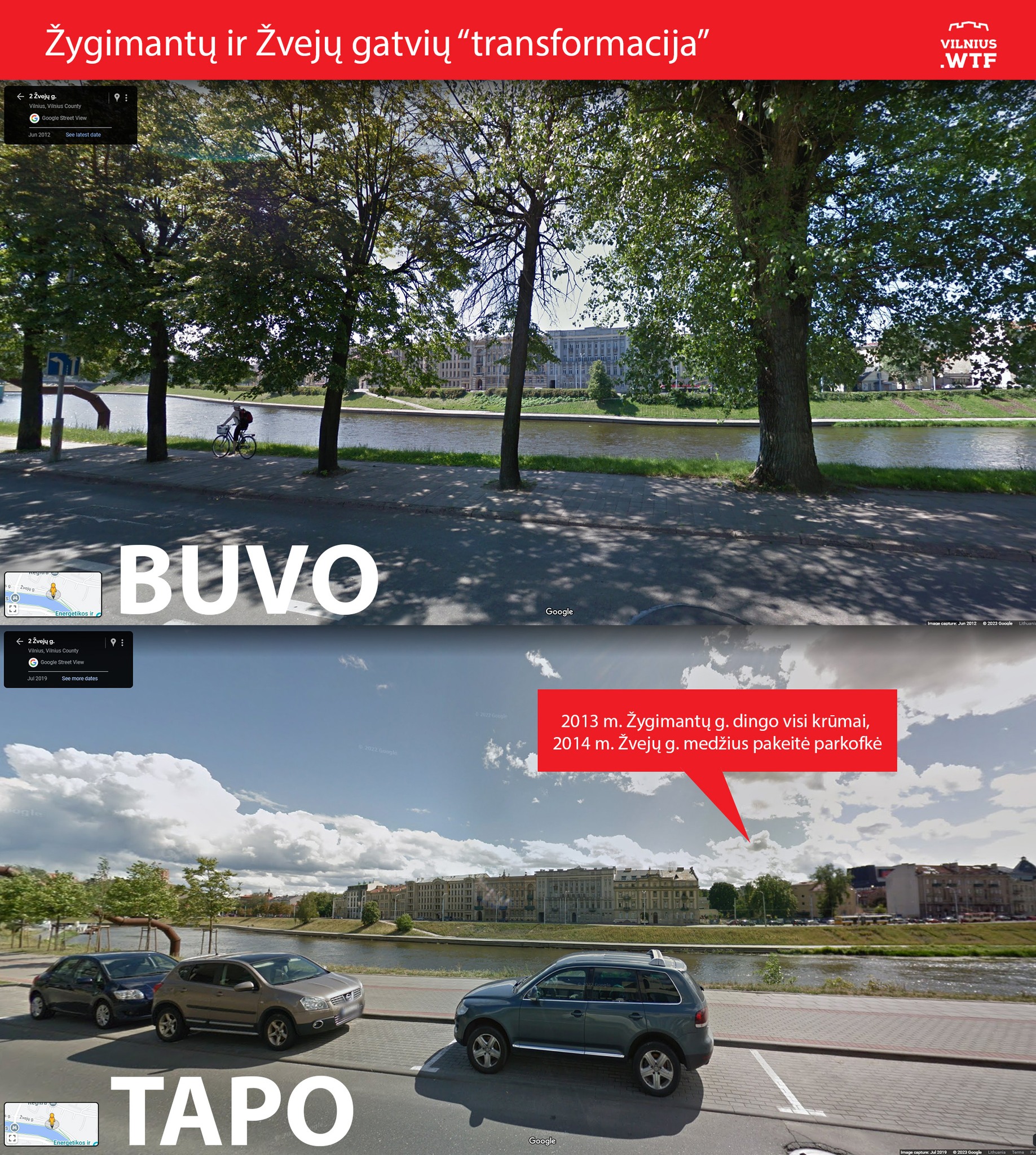 Žygimantų ir Žvejų gatvių transformacija