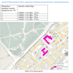 Kaip matote iš briežinio šaligatvis lieka tarp gatvės ir sienos, bet ne iš tyliosios pusės. Žmonėms praeiti nuo stotelės paliekamos dvi skylės 4 metrų aukščio sienoje. Kaip jums tokia aplinka?