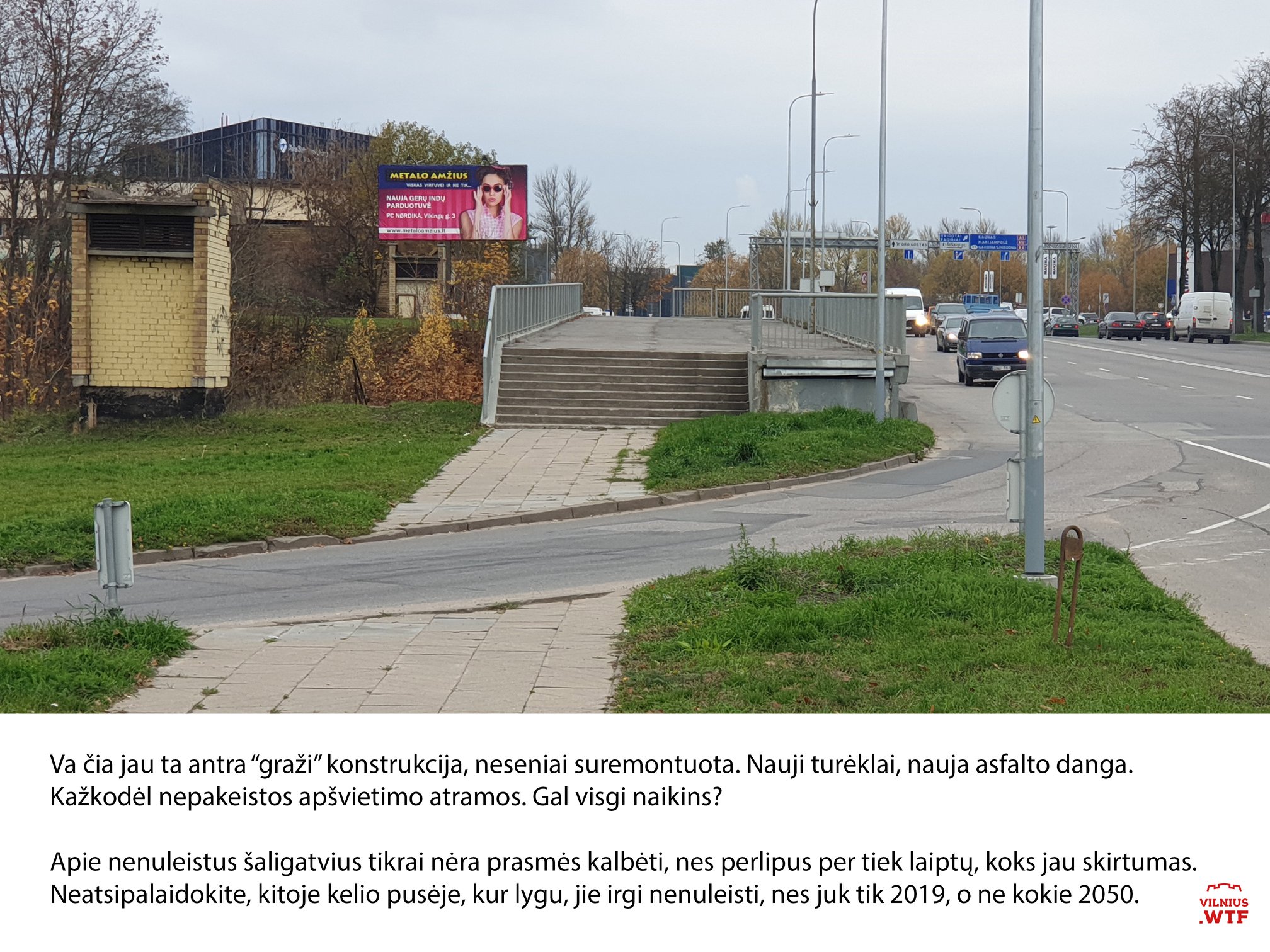 Va čia jau ta antra graži konstrukcija, neseniai suremontuota. Nauji turėklai; nauja…