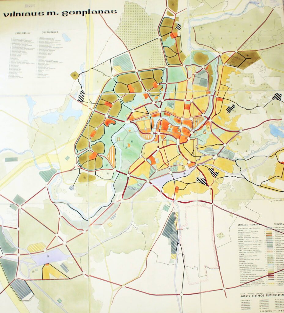Vilniaus genplanas, 1965 m. Šaltinis VAA. F. 1011, ap. 5, b. 180, l. 1.