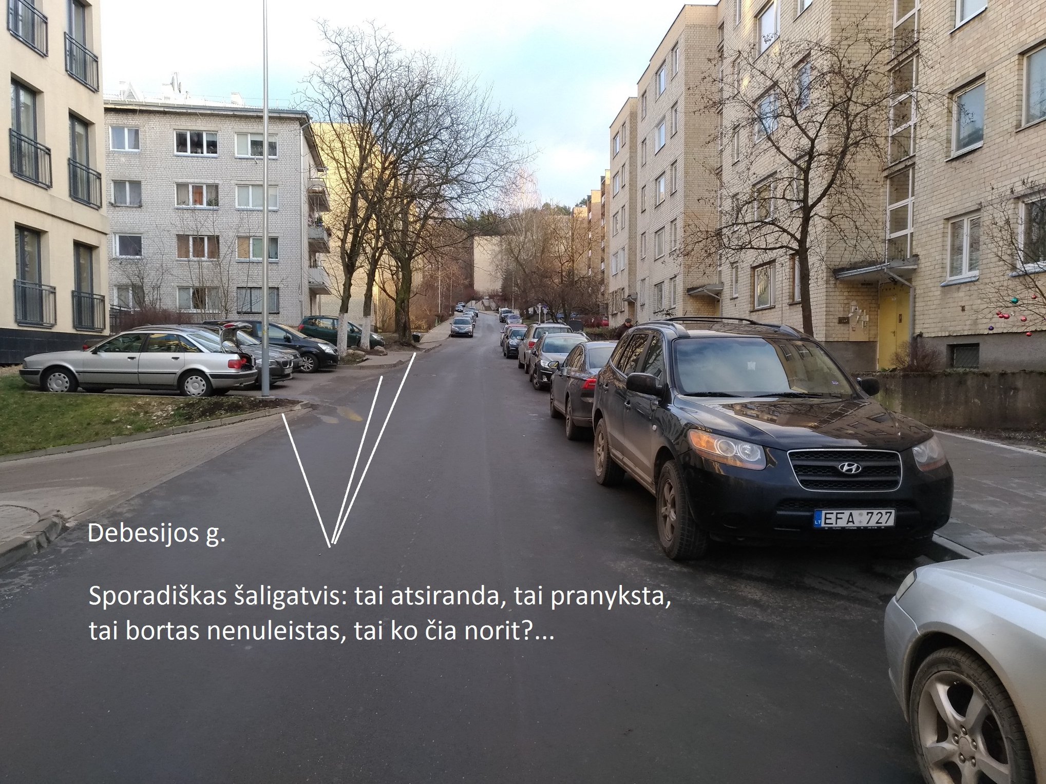 Sporadiškas šaligatvis: tai atsiranda, tai pranyksta,