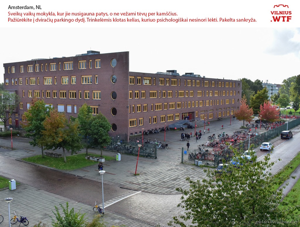 Sveikų vaikų mokykla; kur jie nusigauna patys,