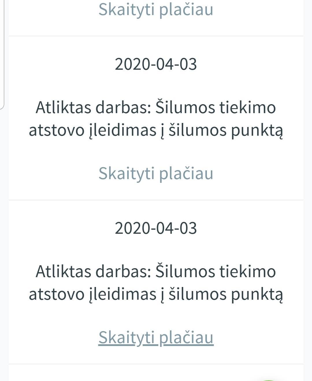 atstovo įleidimas į šilumos punktą