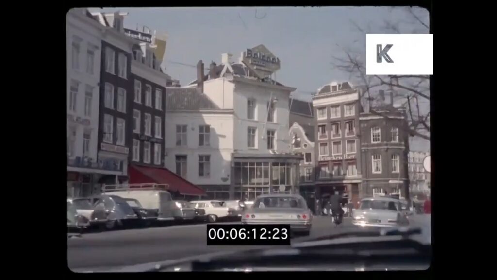 Amsterdamo gatvė Rembrandtplein 1960 metais ir dabar